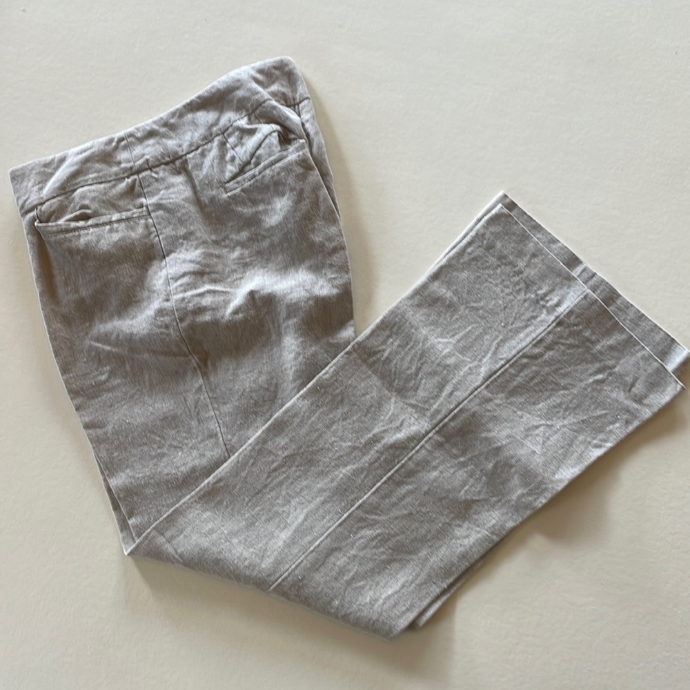 Vintage Ann Taylor Loft 100% Linen Trouser-cut wide leg pants